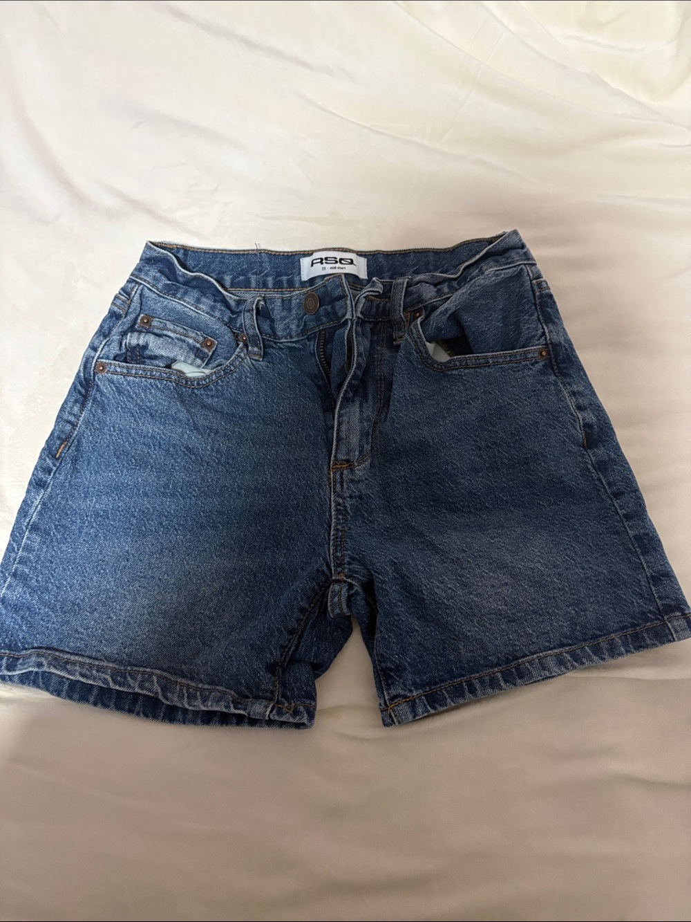 RSQ Medium Blue High-Rise Denim Shorts